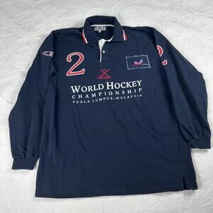 Vintage TK Hockey Rugby Polo Shirt Mens Size XL Collared Made In Europe